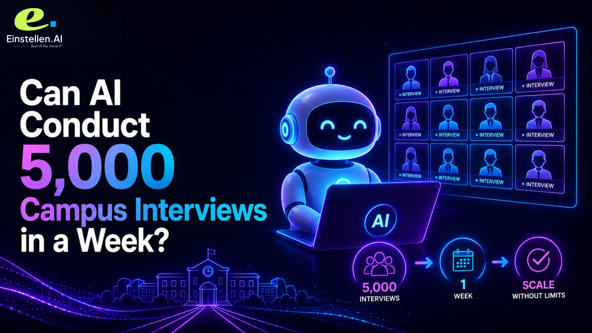 Can AI Conduct 5,000 Campus Interviews in a Week